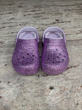 Crocs Fuzzy Glitter